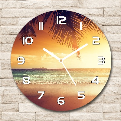 Reloj redondo pared Playa tropical