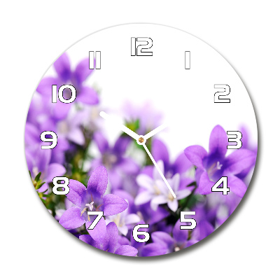 Reloj de pared redondo Campanas moradas