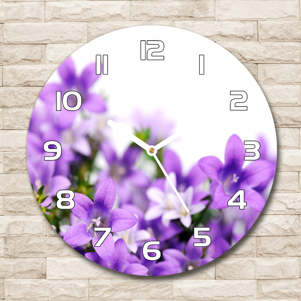 Reloj de pared redondo Campanas moradas