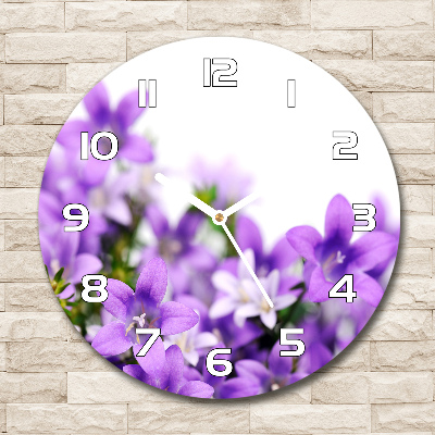 Reloj de pared redondo Campanas moradas