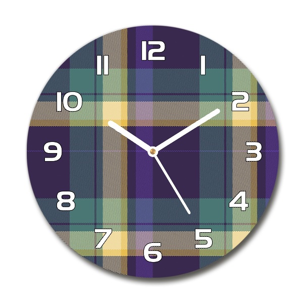 Reloj de pared redondo Textura a cuadros