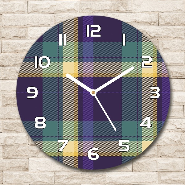 Reloj de pared redondo Textura a cuadros