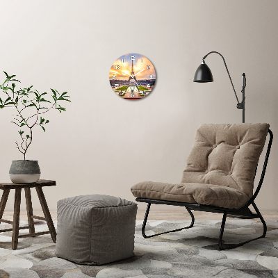 Reloj redondo pared Torre Eiffel de París