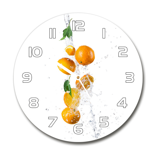 Reloj redondo pared Naranjas y agua