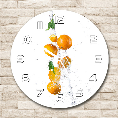 Reloj redondo pared Naranjas y agua