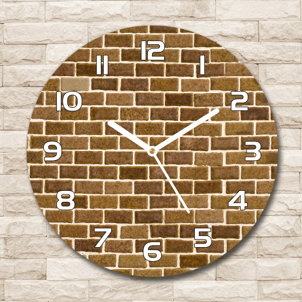 Reloj de pared redondo Pared de ladrillos