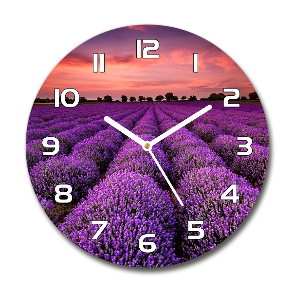 Reloj redondo pared Campo de lavanda