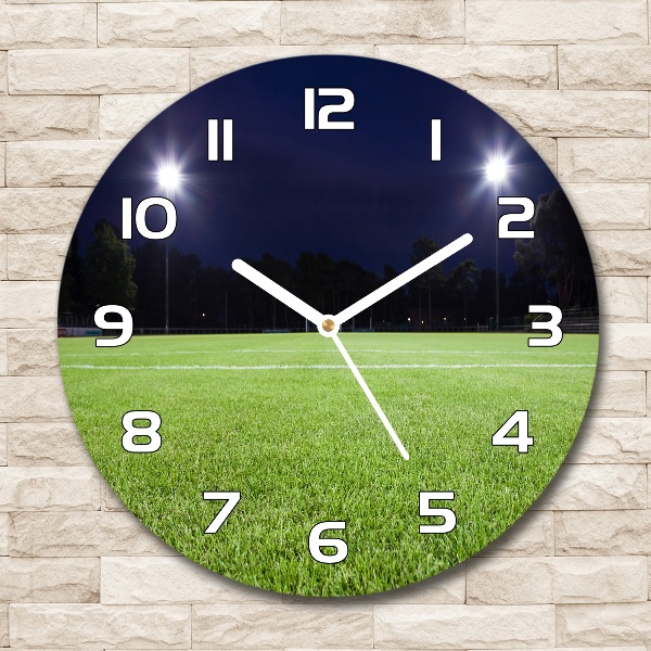 Reloj de pared redondo Campo de fútbol