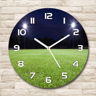 Reloj de pared redondo Campo de fútbol