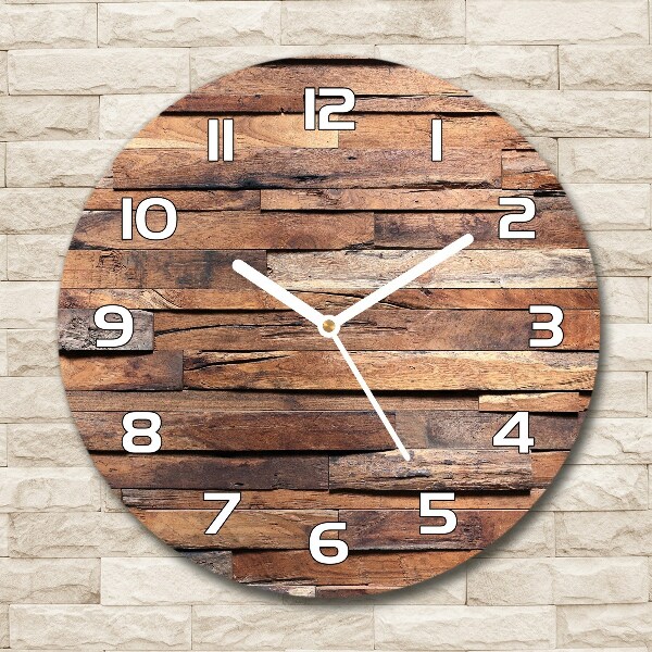 Reloj redondo pared Pared de madera