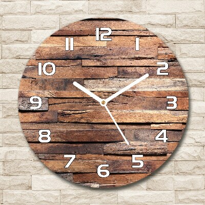 Reloj redondo pared Pared de madera