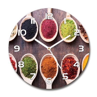 Reloj de pared redondo Especias de colores