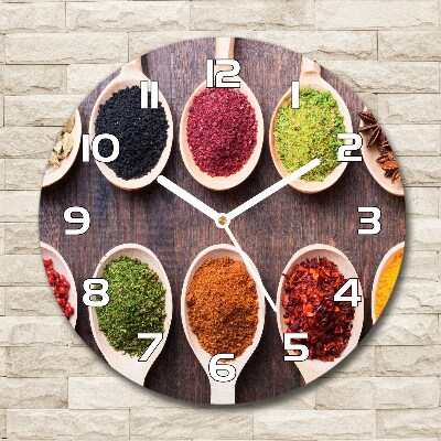 Reloj de pared redondo Especias de colores