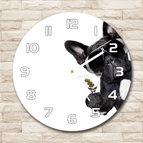 Reloj redondo pared Perro Martini