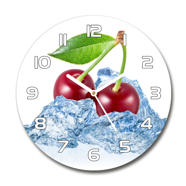 Reloj redondo pared Cereza con hielo