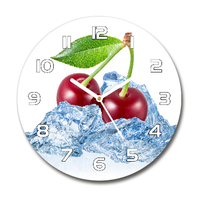 Reloj redondo pared Cereza con hielo