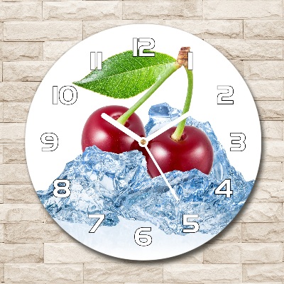 Reloj redondo pared Cereza con hielo