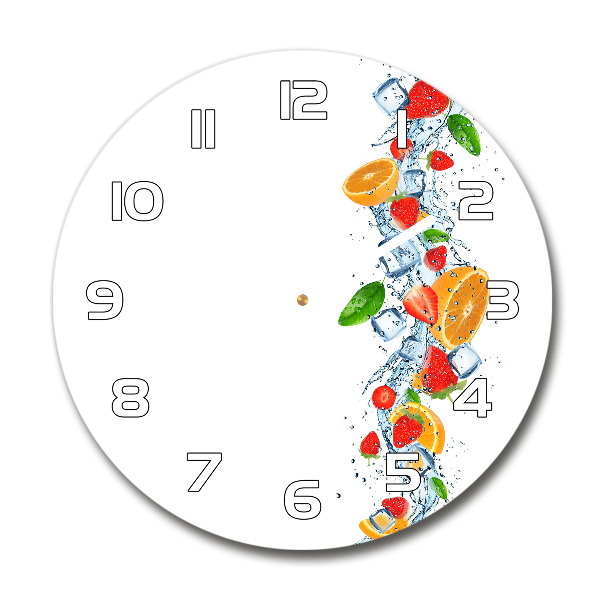 Reloj de cristal redondo Fruta con hielo