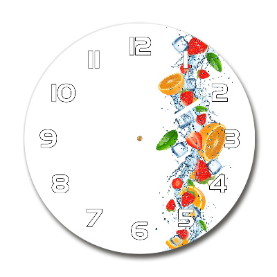 Reloj de cristal redondo Fruta con hielo