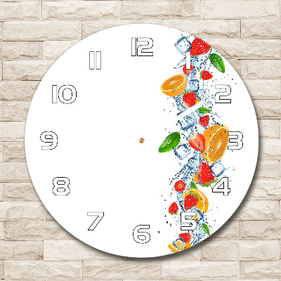 Reloj de cristal redondo Fruta con hielo
