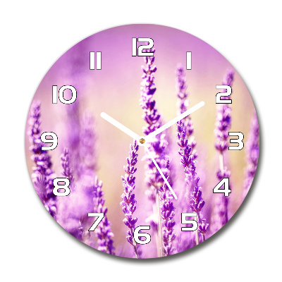Reloj de pared redondo Lavanda