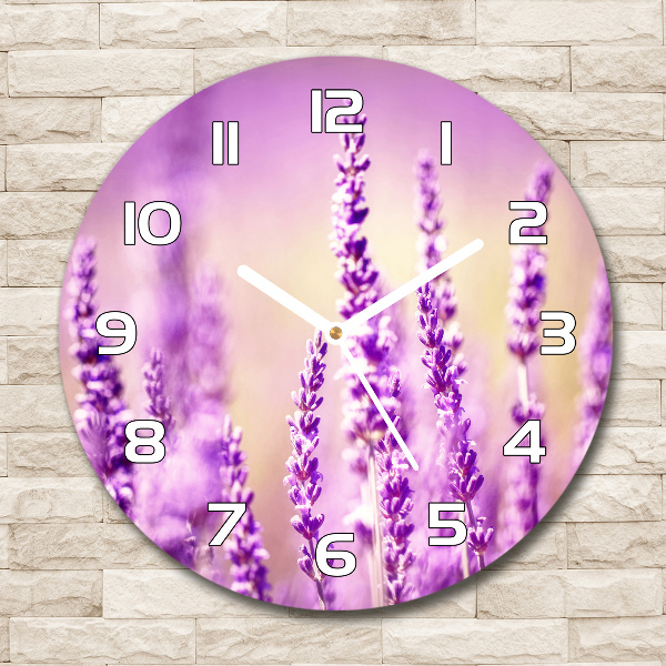 Reloj de pared redondo Lavanda