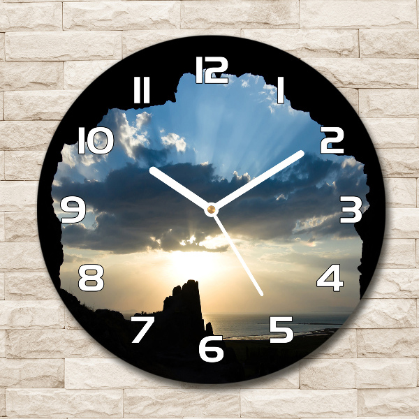 Reloj de pared redondo Atardecer