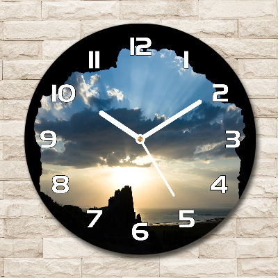 Reloj de pared redondo Atardecer