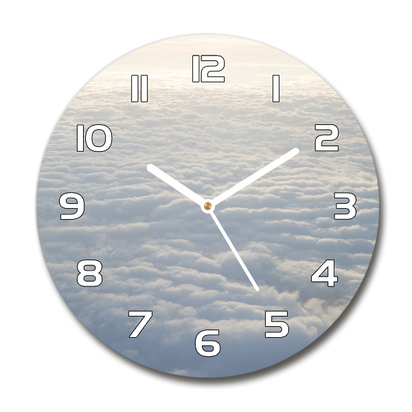 Reloj de cristal redondo Vuelo sobre las nubes