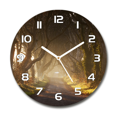 Reloj de pared redondo Niebla en el bosque