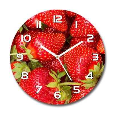 Reloj de cristal redondo Fresas