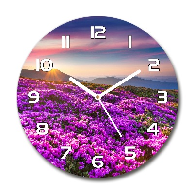 Reloj de pared redondo Flores en las montañas