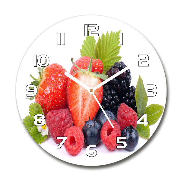 Reloj de pared redondo Frutos del bosque