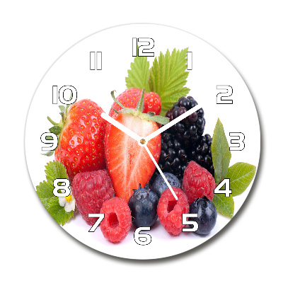 Reloj de pared redondo Frutos del bosque