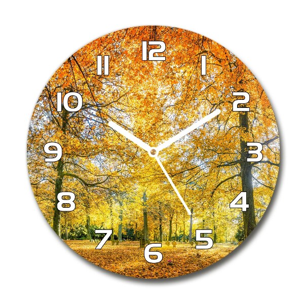 Reloj de pared redondo Bosque en otoño