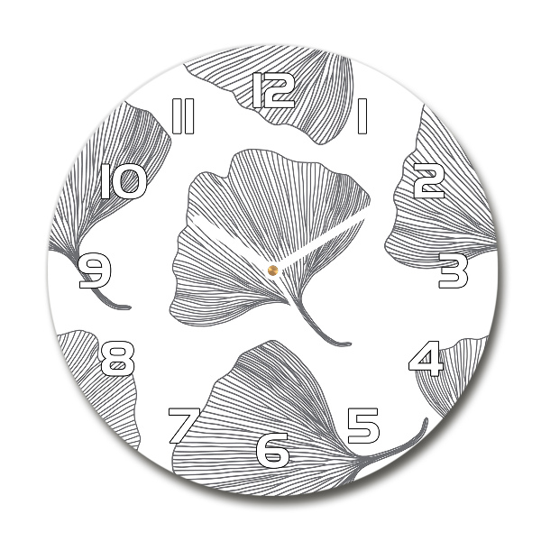 Reloj de cristal redondo Gingko