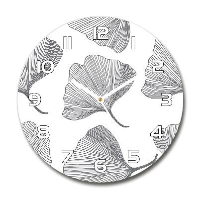 Reloj de cristal redondo Gingko