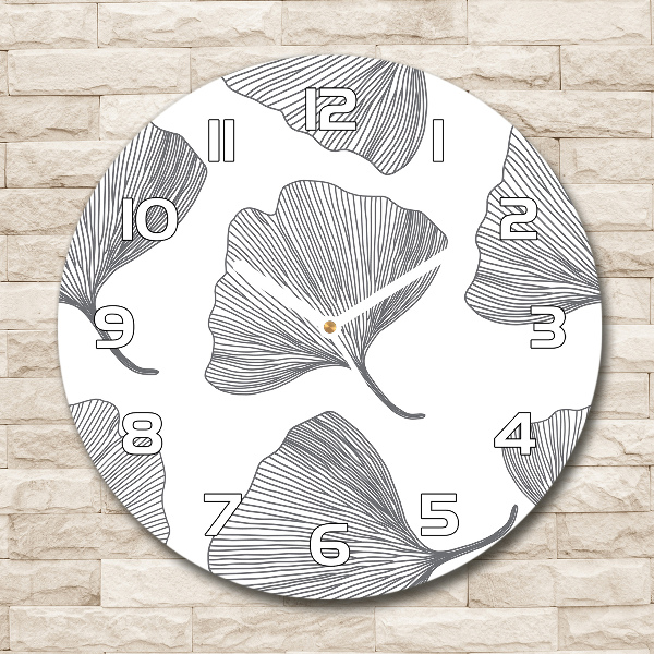 Reloj de cristal redondo Gingko