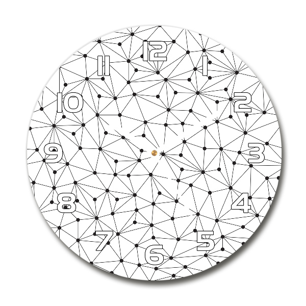 Reloj de pared redondo Líneas y círculos