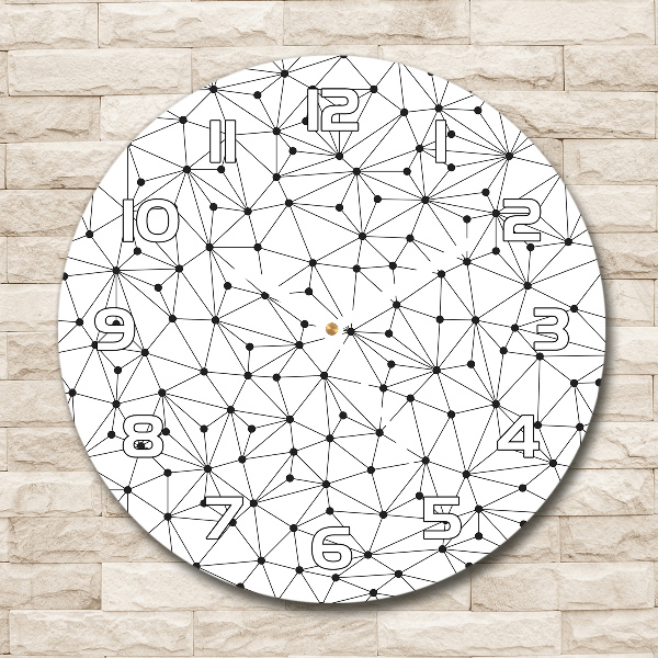 Reloj de pared redondo Líneas y círculos
