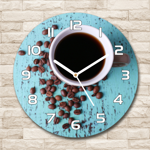 Reloj redondo pared Café negro