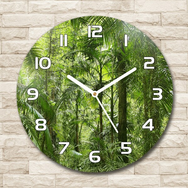 Reloj redondo pared Bosque tropical