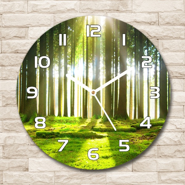 Reloj de pared redondo Bosque al sol