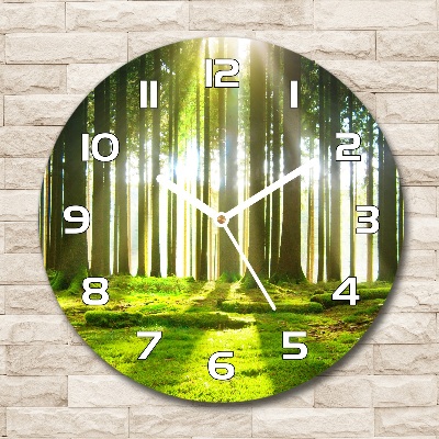 Reloj de pared redondo Bosque al sol