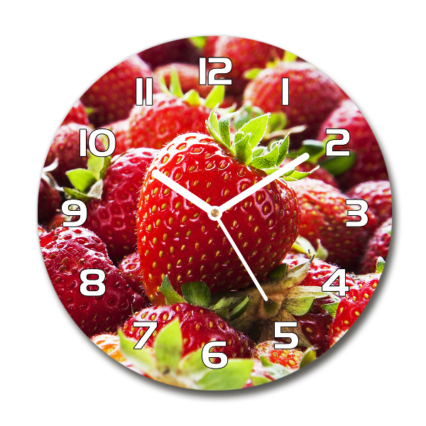 Reloj de pared redondo Fresas