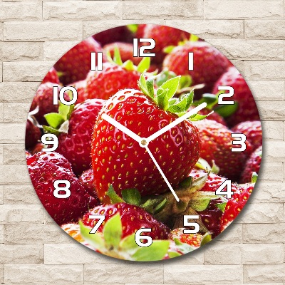 Reloj de pared redondo Fresas
