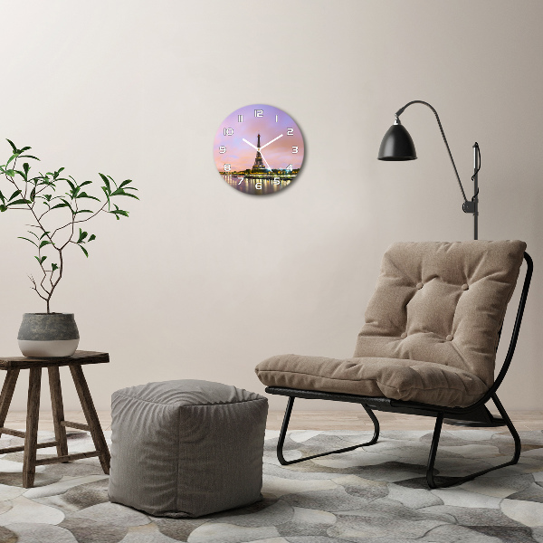 Reloj de pared redondo Torre Eiffel de París