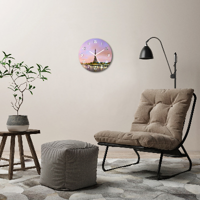 Reloj de pared redondo Torre Eiffel de París