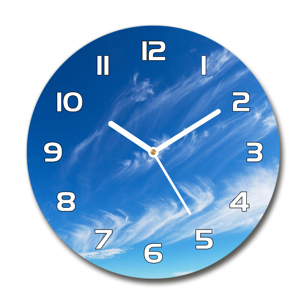 Reloj redondo pared Cielo azul