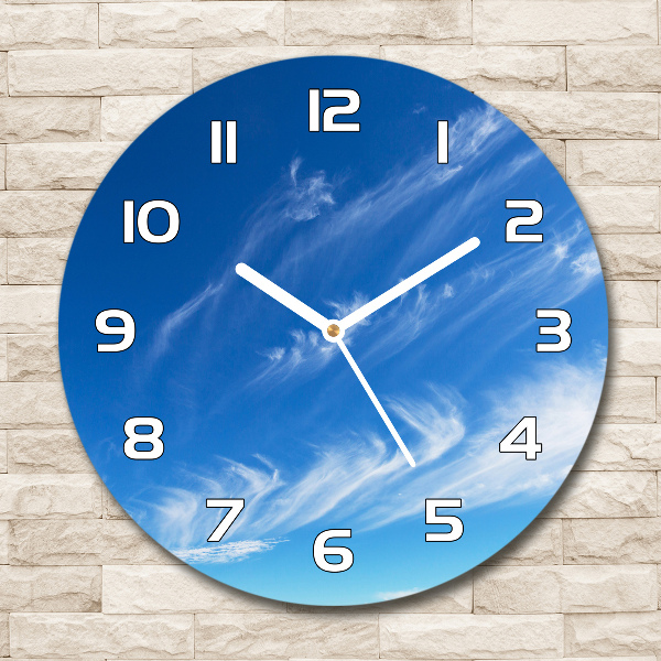 Reloj redondo pared Cielo azul